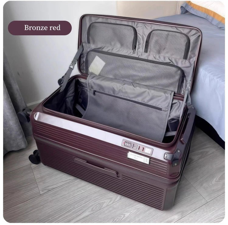Expandable Luggage, Large - Capacity Thickened Trolley Case, 24 - inch Travel Suitcase, Luggage with Combination Lock, Sturdy and Du - RELUX.STOREExpandable Luggage, Large - Capacity Thickened Trolley Case, 24 - inch Travel Suitcase, Luggage with Combination Lock, Sturdy and Du