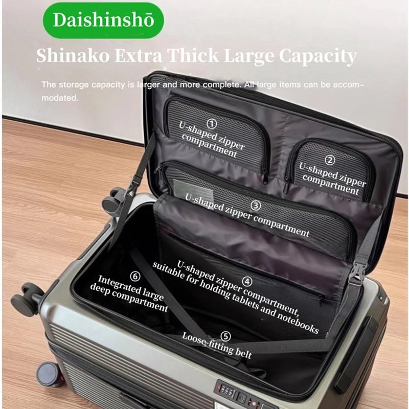 Expandable Luggage, Large - Capacity Thickened Trolley Case, 24 - inch Travel Suitcase, Luggage with Combination Lock, Sturdy and Du - RELUX.STOREExpandable Luggage, Large - Capacity Thickened Trolley Case, 24 - inch Travel Suitcase, Luggage with Combination Lock, Sturdy and Du