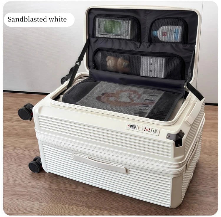 Expandable Luggage, Large - Capacity Thickened Trolley Case, 24 - inch Travel Suitcase, Luggage with Combination Lock, Sturdy and Du - RELUX.STOREExpandable Luggage, Large - Capacity Thickened Trolley Case, 24 - inch Travel Suitcase, Luggage with Combination Lock, Sturdy and Du