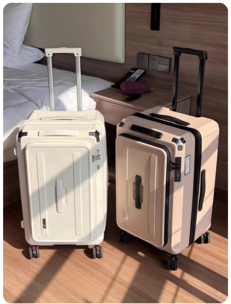 Expandable Luggage, Large - Capacity Thickened Trolley Case, 24 - inch Travel Suitcase, Luggage with Combination Lock, Sturdy and Du - RELUX.STOREExpandable Luggage, Large - Capacity Thickened Trolley Case, 24 - inch Travel Suitcase, Luggage with Combination Lock, Sturdy and Du