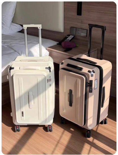 Expandable Luggage, Large - Capacity Thickened Trolley Case, 24 - inch Travel Suitcase, Luggage with Combination Lock, Sturdy and Du - RELUX.STOREExpandable Luggage, Large - Capacity Thickened Trolley Case, 24 - inch Travel Suitcase, Luggage with Combination Lock, Sturdy and Du