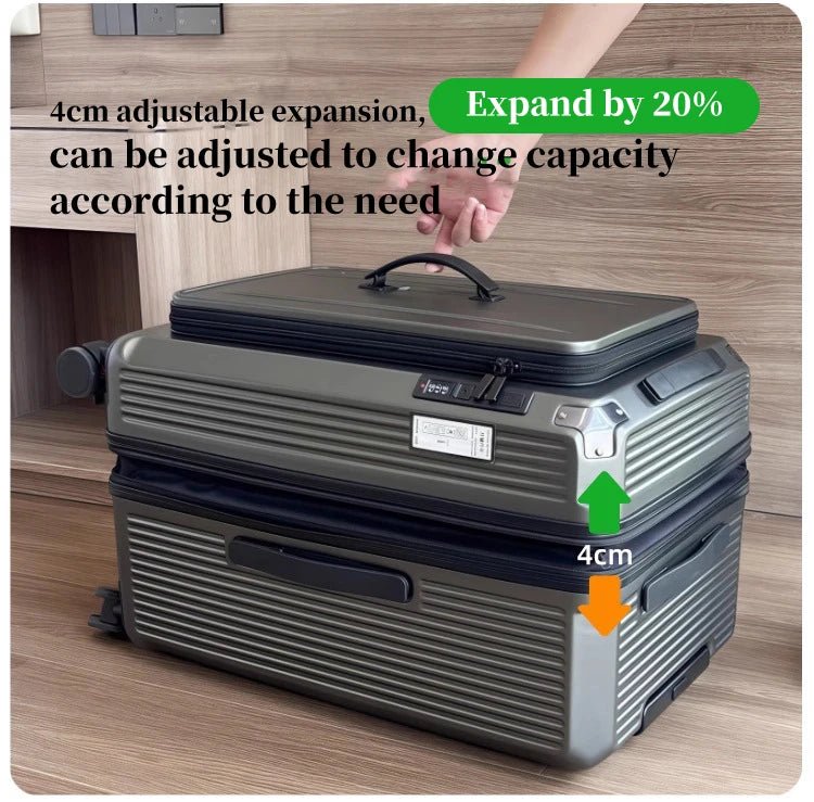Expandable Luggage, Large - Capacity Thickened Trolley Case, 24 - inch Travel Suitcase, Luggage with Combination Lock, Sturdy and Du - RELUX.STOREExpandable Luggage, Large - Capacity Thickened Trolley Case, 24 - inch Travel Suitcase, Luggage with Combination Lock, Sturdy and Du
