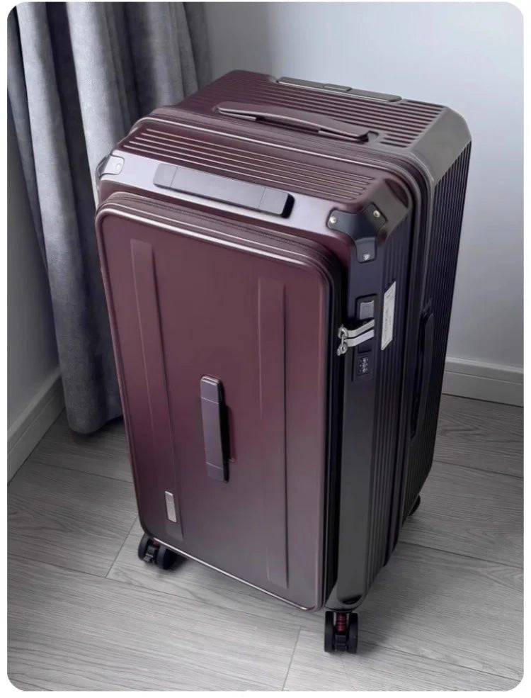 Expandable Luggage, Large - Capacity Thickened Trolley Case, 24 - inch Travel Suitcase, Luggage with Combination Lock, Sturdy and Du - RELUX.STOREExpandable Luggage, Large - Capacity Thickened Trolley Case, 24 - inch Travel Suitcase, Luggage with Combination Lock, Sturdy and Du