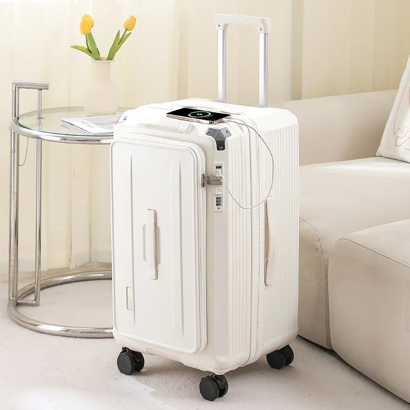 Expandable Luggage, Large - Capacity Thickened Trolley Case, 24 - inch Travel Suitcase, Luggage with Combination Lock, Sturdy and Du - RELUX.STOREExpandable Luggage, Large - Capacity Thickened Trolley Case, 24 - inch Travel Suitcase, Luggage with Combination Lock, Sturdy and Du