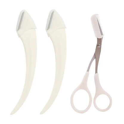 Eyebrow Trimming Knife Face Razor For Women Professional Eyebrow Scissors With Comb Brow Trimmer Scraper Accessories - RELUX.STORE