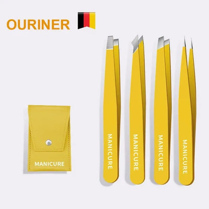 Eyebrow Tweezer Colorful Hair Beauty Fine Hairs Puller Stainless Steel Slanted Eye Brow Clips Removal Makeup Tools - RELUX.STORE