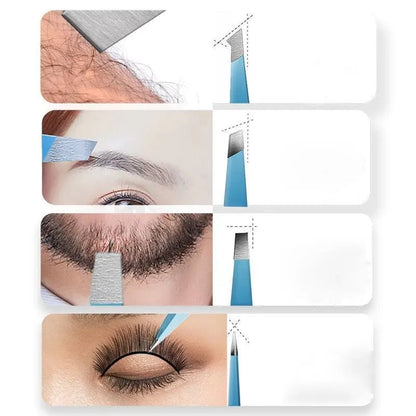 Eyebrow Tweezer Colorful Hair Beauty Fine Hairs Puller Stainless Steel Slanted Eye Brow Clips Removal Makeup Tools - RELUX.STORE