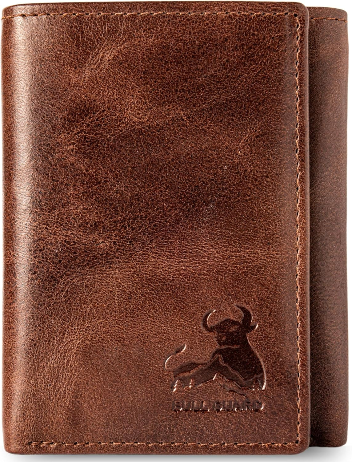 Genuine Nappa Leather Trifold Wallet for Men RFID and ID Window