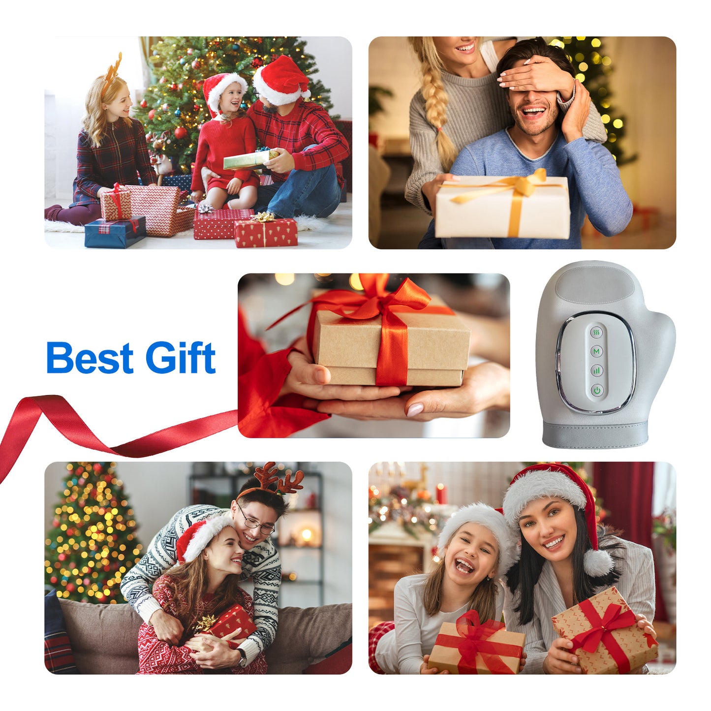 Intelligent Hand Massager 3D Pressure Kneading And Heating Cold Compresses. Full-body Wrapping Massage15-minute Scientific Timing. Low Noise The Ultimate Relaxation Tool For The Office