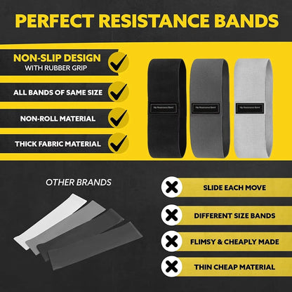 "Fabric Resistance Hip Booty Bands – Glute & Thigh Workout Loops for Squats, Stretching, Yoga & Gym Fitness | Elastic Fitness Bands by Relux.Store" - RELUX.STORE