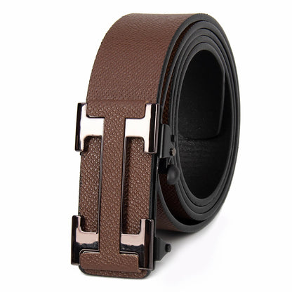 “Famous Style Men’s Brand Belt – Durable Business Waist Belt for Men | Dark - Colored Stylish Gift Item” - RELUX.STORE