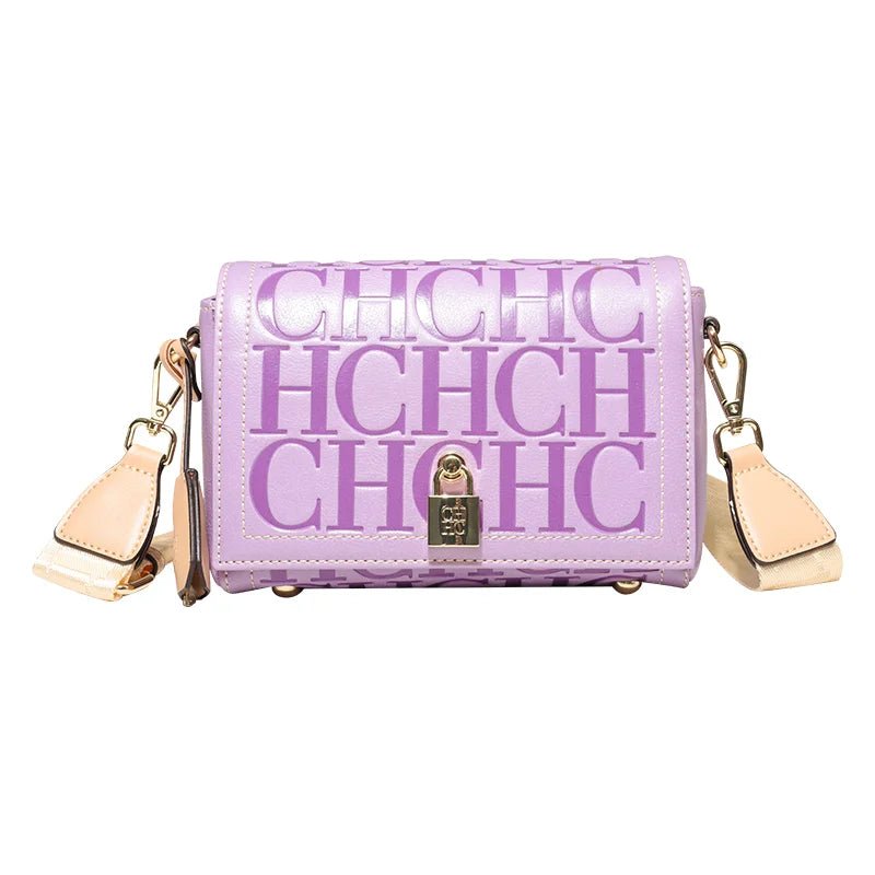 Fashion Design Model Metal Accessories Buckle Women's Shoulder Bag Luxury Brand 2025 Fashion Solid Colour Printed Head Bag - RELUX.STORE