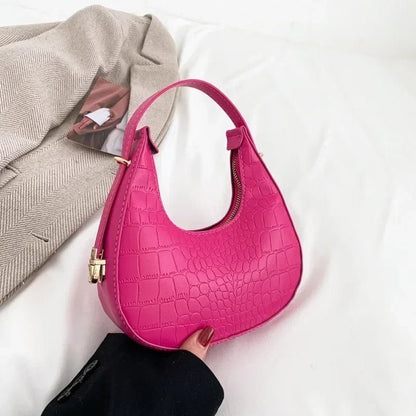 Fashion Luxury Design PU Leather Shoulder Bag Women Small Clutch Handbag Purse Female Underarm Bag Travel Totes shoulder bag - RELUX.STORE