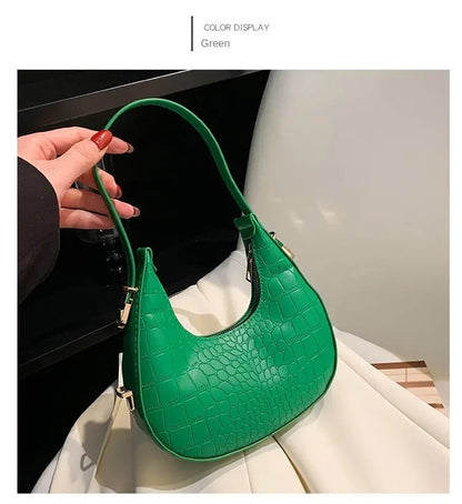 Fashion Luxury Design PU Leather Shoulder Bag Women Small Clutch Handbag Purse Female Underarm Bag Travel Totes shoulder bag - RELUX.STORE