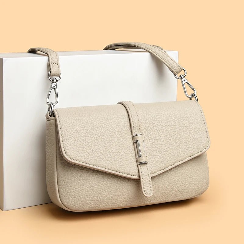 Fashion Luxury Leather Mini Backpack for Women, Small Retro Phone Crossbody Bag, Elegant Shoulder Purse, Trendy Designer Handbag - RELUX.STORE
