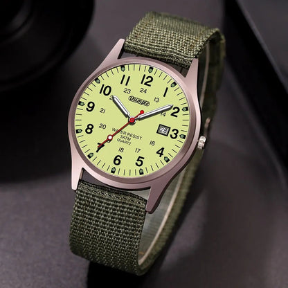 Fashion Mens Watches Luminous Hands Clock Luxury Military Sports Calendar Quartz Wristwatch Men Casual Nylon Watch Reloj Hombre - RELUX.STORE