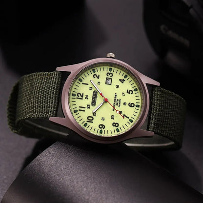 Fashion Mens Watches Luminous Hands Clock Luxury Military Sports Calendar Quartz Wristwatch Men Casual Nylon Watch Reloj Hombre - RELUX.STORE