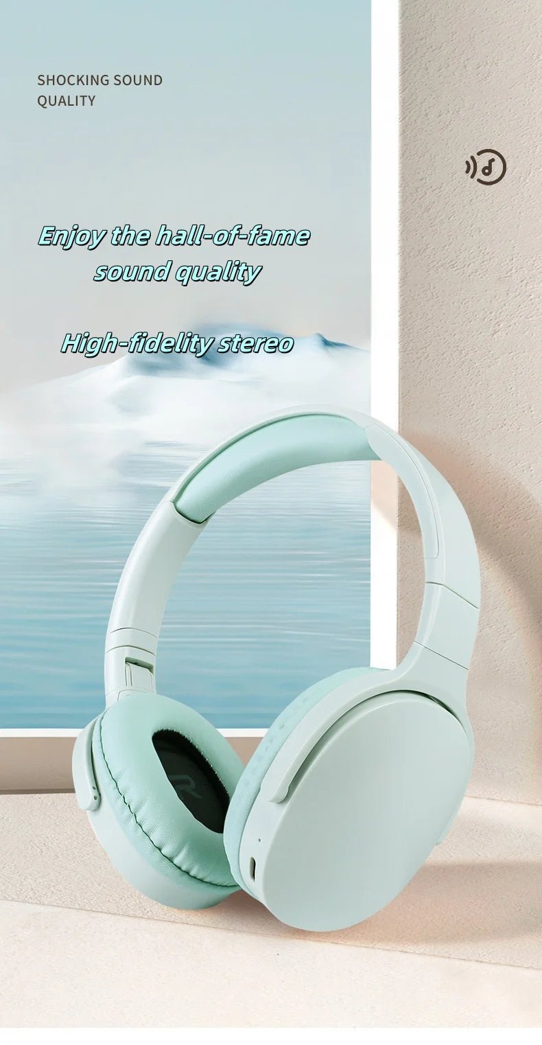 “Fashionable Bluetooth Wireless Over - Ear Headphones – Deep Bass, Hi - Fi Stereo, Long Battery Life, Sports & Universal Use” - RELUX.STORE