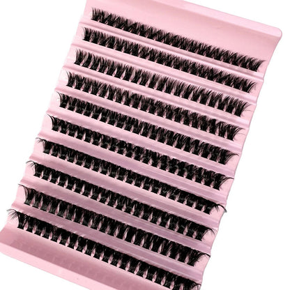Faux Mink Eyelashes 540Cluster C Curled 9 - 16mm Mixed Natural Eyelash Extension 3D Russian Strip Personal Eyelash Makeup Tool - RELUX.STORE