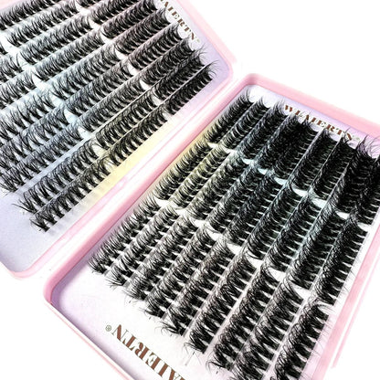 Faux Mink Eyelashes 540Cluster C Curled 9 - 16mm Mixed Natural Eyelash Extension 3D Russian Strip Personal Eyelash Makeup Tool - RELUX.STORE