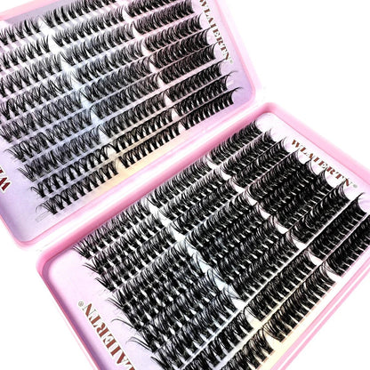 Faux Mink Eyelashes 540Cluster C Curled 9 - 16mm Mixed Natural Eyelash Extension 3D Russian Strip Personal Eyelash Makeup Tool - RELUX.STORE