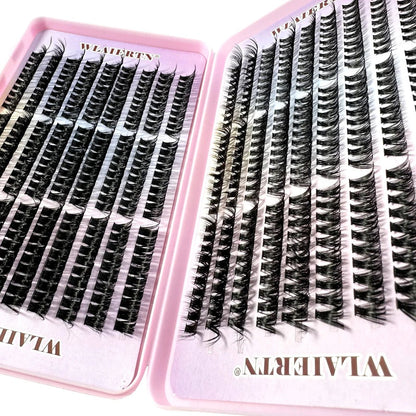 Faux Mink Eyelashes 540Cluster C Curled 9 - 16mm Mixed Natural Eyelash Extension 3D Russian Strip Personal Eyelash Makeup Tool - RELUX.STORE