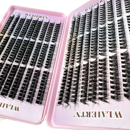 Faux Mink Eyelashes 540Cluster C Curled 9 - 16mm Mixed Natural Eyelash Extension 3D Russian Strip Personal Eyelash Makeup Tool - RELUX.STORE