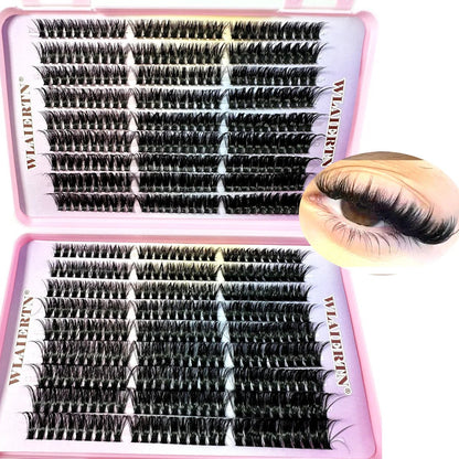 Faux Mink Eyelashes 540Cluster C Curled 9 - 16mm Mixed Natural Eyelash Extension 3D Russian Strip Personal Eyelash Makeup Tool - RELUX.STORE