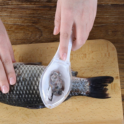 Fish Skin Brush Scraping Fish Scale Brush Grater Quick Disassembly Fish Knife Cleaning Peeling Skin Scraper Scraper Fish Scaler Kitchen Tools - RELUX.STORE