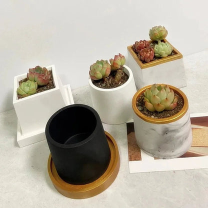"Flower Pot Silicone Mold – DIY Jewelry Storage Box, Concrete & Cement Casting Mold for Epoxy, Resin, Clay, and Home Decoration" - RELUX.STORE
