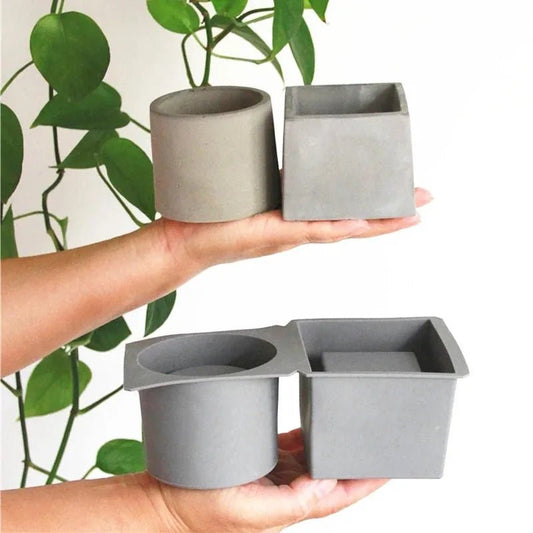 "Flower Pot Silicone Mold – DIY Jewelry Storage Box, Concrete & Cement Casting Mold for Epoxy, Resin, Clay, and Home Decoration" - RELUX.STORE