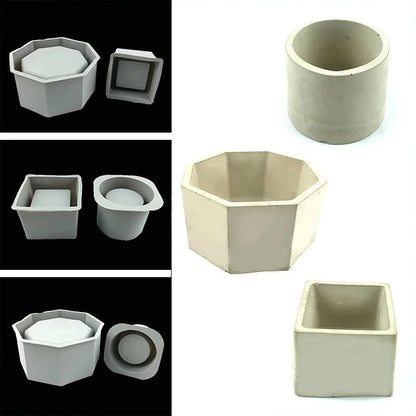 "Flower Pot Silicone Mold – DIY Jewelry Storage Box, Concrete & Cement Casting Mold for Epoxy, Resin, Clay, and Home Decoration" - RELUX.STORE