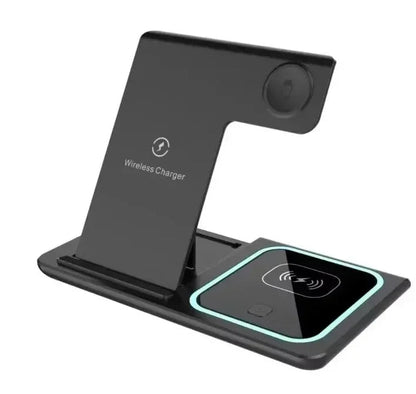 🧲 Foldable 3 - in - 1 Wireless Charger Station for iPhone 16/15/14/13/12 Pro Max, Apple Watch 10/9/8/7/6 & AirPods 3/2 – Fast Charging Dock - RELUX.STORE