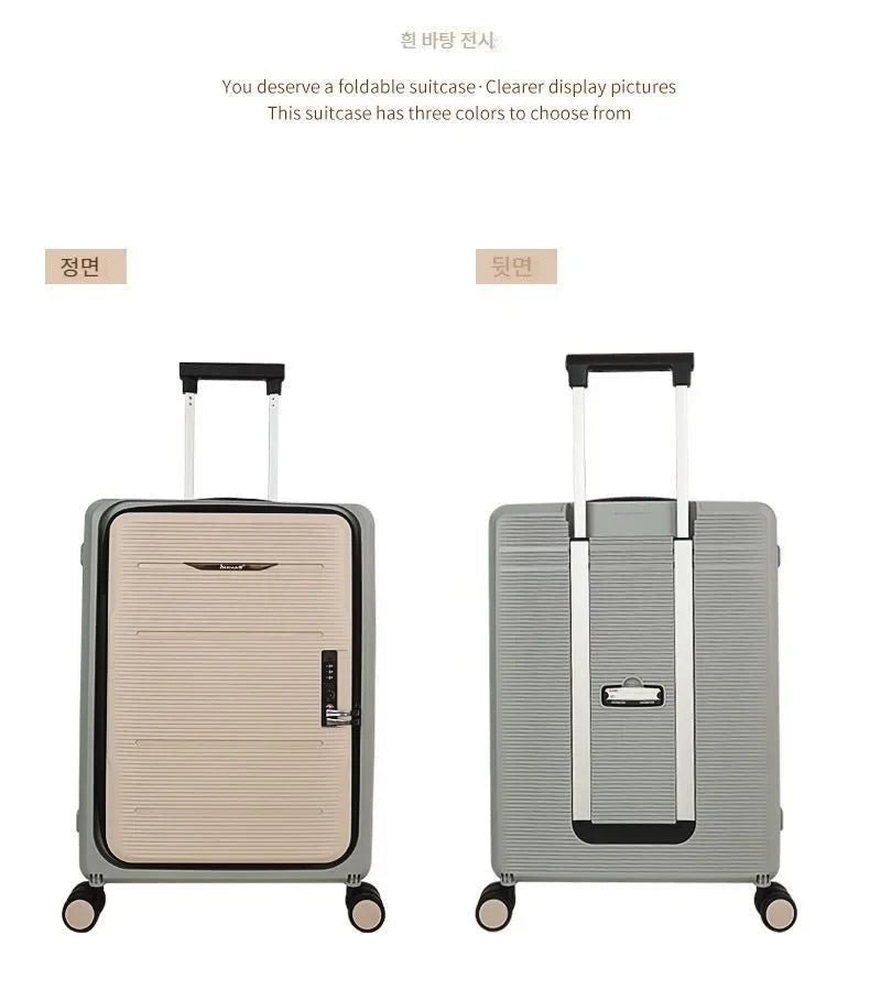 Foldable Suitcase Boarding Password Suitcase 24 Inch Universal Wheel Storage Suitcase Multifunctional Lightweight Trolley Case - RELUX.STOREFoldable Suitcase Boarding Password Suitcase 24 Inch Universal Wheel Storage Suitcase Multifunctional Lightweight Trolley Case