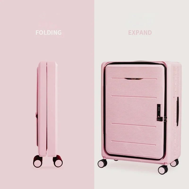 Foldable Suitcase Boarding Password Suitcase 24 Inch Universal Wheel Storage Suitcase Multifunctional Lightweight Trolley Case - RELUX.STOREFoldable Suitcase Boarding Password Suitcase 24 Inch Universal Wheel Storage Suitcase Multifunctional Lightweight Trolley Case
