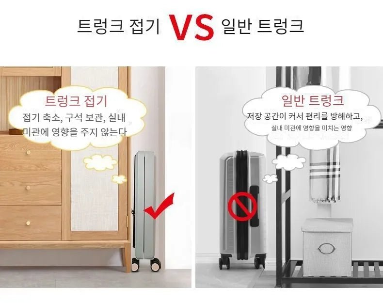 Foldable Suitcase Boarding Password Suitcase 24 Inch Universal Wheel Storage Suitcase Multifunctional Lightweight Trolley Case - RELUX.STOREFoldable Suitcase Boarding Password Suitcase 24 Inch Universal Wheel Storage Suitcase Multifunctional Lightweight Trolley Case