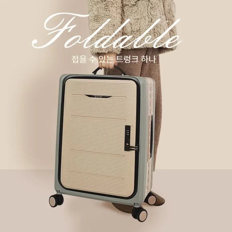 Foldable Suitcase Boarding Password Suitcase 24 Inch Universal Wheel Storage Suitcase Multifunctional Lightweight Trolley Case - RELUX.STOREFoldable Suitcase Boarding Password Suitcase 24 Inch Universal Wheel Storage Suitcase Multifunctional Lightweight Trolley Case