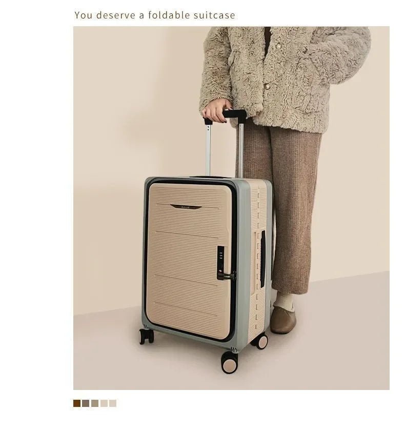 Foldable Suitcase Boarding Password Suitcase 24 Inch Universal Wheel Storage Suitcase Multifunctional Lightweight Trolley Case - RELUX.STOREFoldable Suitcase Boarding Password Suitcase 24 Inch Universal Wheel Storage Suitcase Multifunctional Lightweight Trolley Case