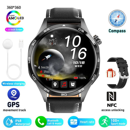 For HUAWEI GT5 Pro GPS NFC Smart Watch Men 360*360 AMOLED Screen Heart rate Bluetooth Call IP67 Waterproof Man Smartwatch 2024 - RELUX.STORE