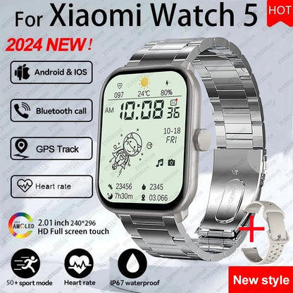 For Xiaomi Watch 5 Global Version Men Women HD AMOLED Screen Heart Rate Bluetooth Call GPS Track Waterproof Sports Smart Watch - RELUX.STORE