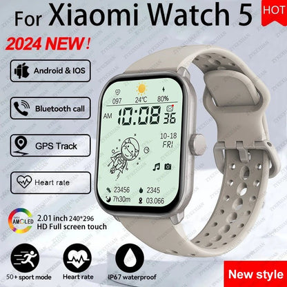 For Xiaomi Watch 5 Global Version Men Women HD AMOLED Screen Heart Rate Bluetooth Call GPS Track Waterproof Sports Smart Watch - RELUX.STORE
