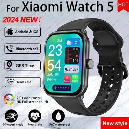 For Xiaomi Watch 5 Global Version Men Women HD AMOLED Screen Heart Rate Bluetooth Call GPS Track Waterproof Sports Smart Watch - RELUX.STORE