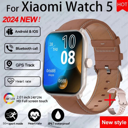 For Xiaomi Watch 5 Global Version Men Women HD AMOLED Screen Heart Rate Bluetooth Call GPS Track Waterproof Sports Smart Watch - RELUX.STORE