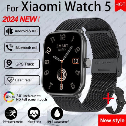 For Xiaomi Watch 5 Global Version Men Women HD AMOLED Screen Heart Rate Bluetooth Call GPS Track Waterproof Sports Smart Watch - RELUX.STORE