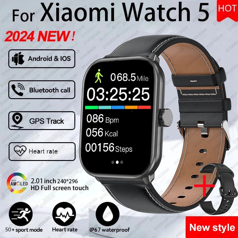 For Xiaomi Watch 5 Global Version Men Women HD AMOLED Screen Heart Rate Bluetooth Call GPS Track Waterproof Sports Smart Watch - RELUX.STORE