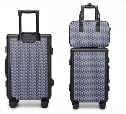 Formsia 20"24" Inch Women Spinner Retro Aluminum frame Trolley Bag Travel Suitcase Set Hand Luggage On Wheel - RELUX.STOREFormsia 20"24" Inch Women Spinner Retro Aluminum frame Trolley Bag Travel Suitcase Set Hand Luggage On Wheel