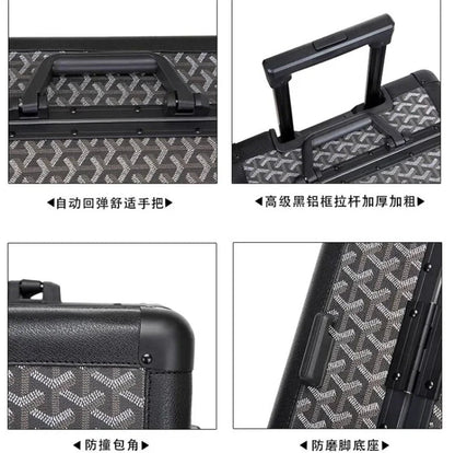 Formsia 20"24" Inch Women Spinner Retro Aluminum frame Trolley Bag Travel Suitcase Set Hand Luggage On Wheel - RELUX.STOREFormsia 20"24" Inch Women Spinner Retro Aluminum frame Trolley Bag Travel Suitcase Set Hand Luggage On Wheel