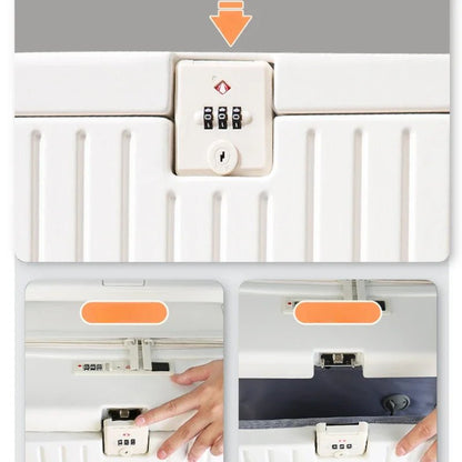 Front Opening Luggage with Laptop Storage Large Capacity Travel Trunk with Cup Holder&USB Charging Port&Wide Handle - RELUX.STOREFront Opening Luggage with Laptop Storage Large Capacity Travel Trunk with Cup Holder&USB Charging Port&Wide Handle
