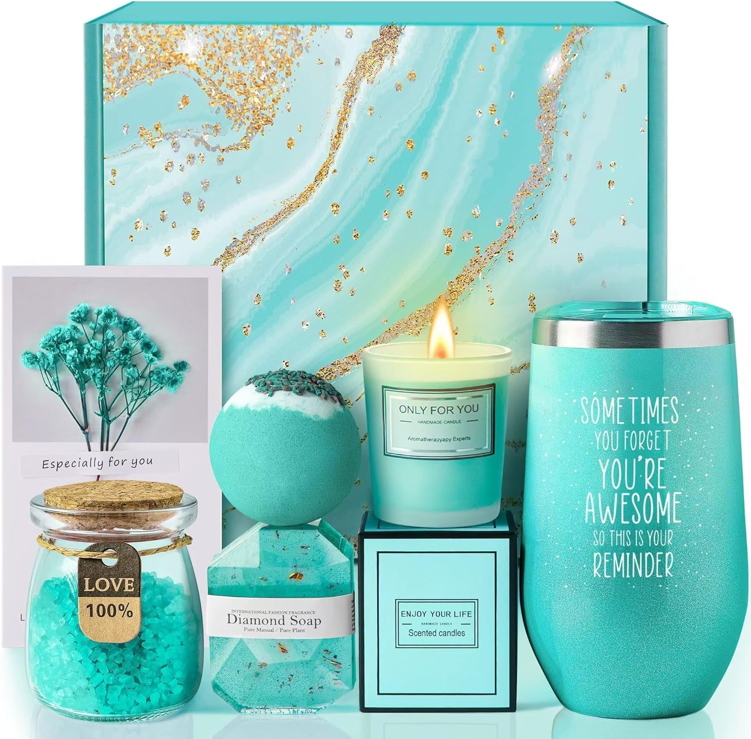 Gardenia Spa Gift Basket Set – Inspirational Self Care Gifts for Mom, Wife, Girlfriend, Sister, Women, Best Friend – Unique Birthday, Mother’s Day, Valentine’s, Christmas & Thank You Gift - RELUX.STORE