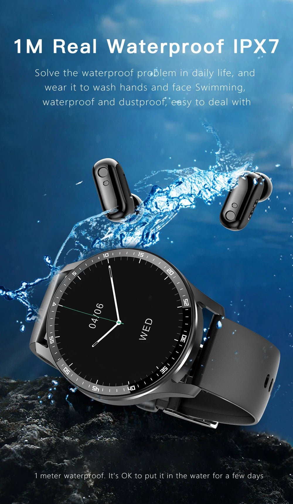 GEJIAN X10 Headset Smart Watch TWS Two In One Wireless Bluetooth Dual Headset Call Health Blood Pressure Sport Music Smartwatch - RELUX.STORE